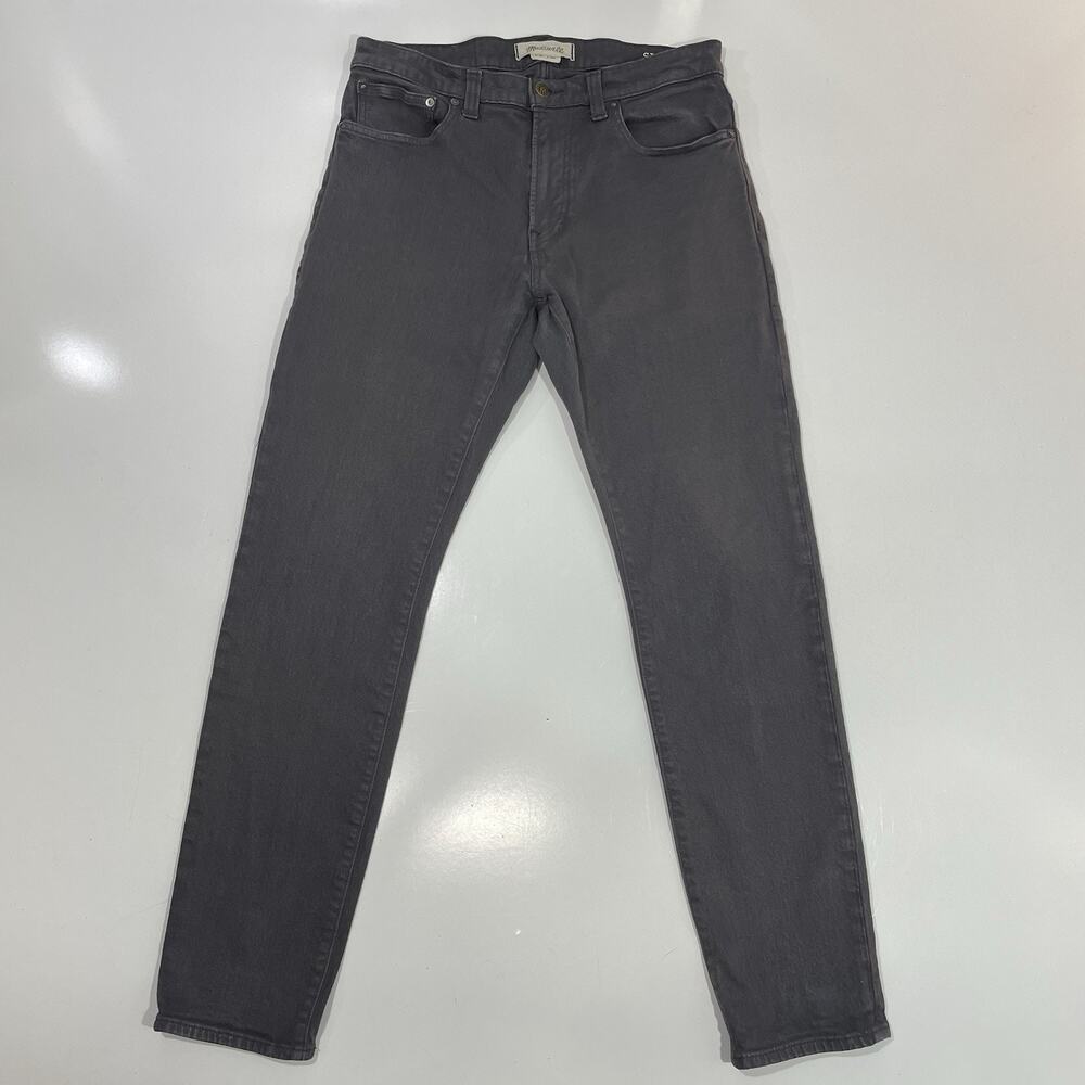 Madewell Jeans Men’s 31x30 Slim Fit Straight Leg Dark Gray Stretch Denim Pants